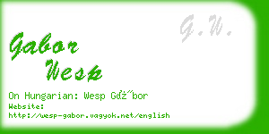 gabor wesp business card